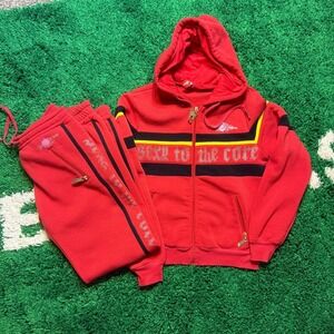 Apple Bottoms Red Tracksuit Set Sexy to the Core Hoodie & Pants Loungewear